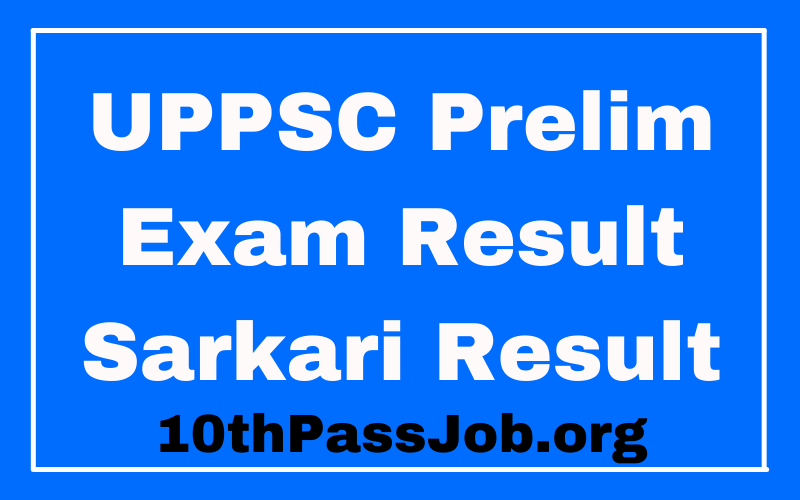 UPPSC Prelim Exam Result