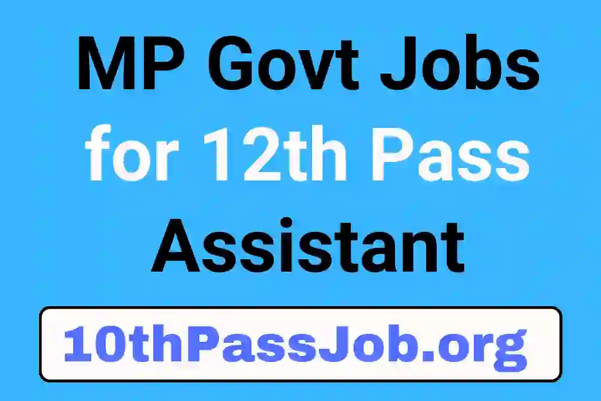 MP Govt Jobs for 12th Pass Assistant