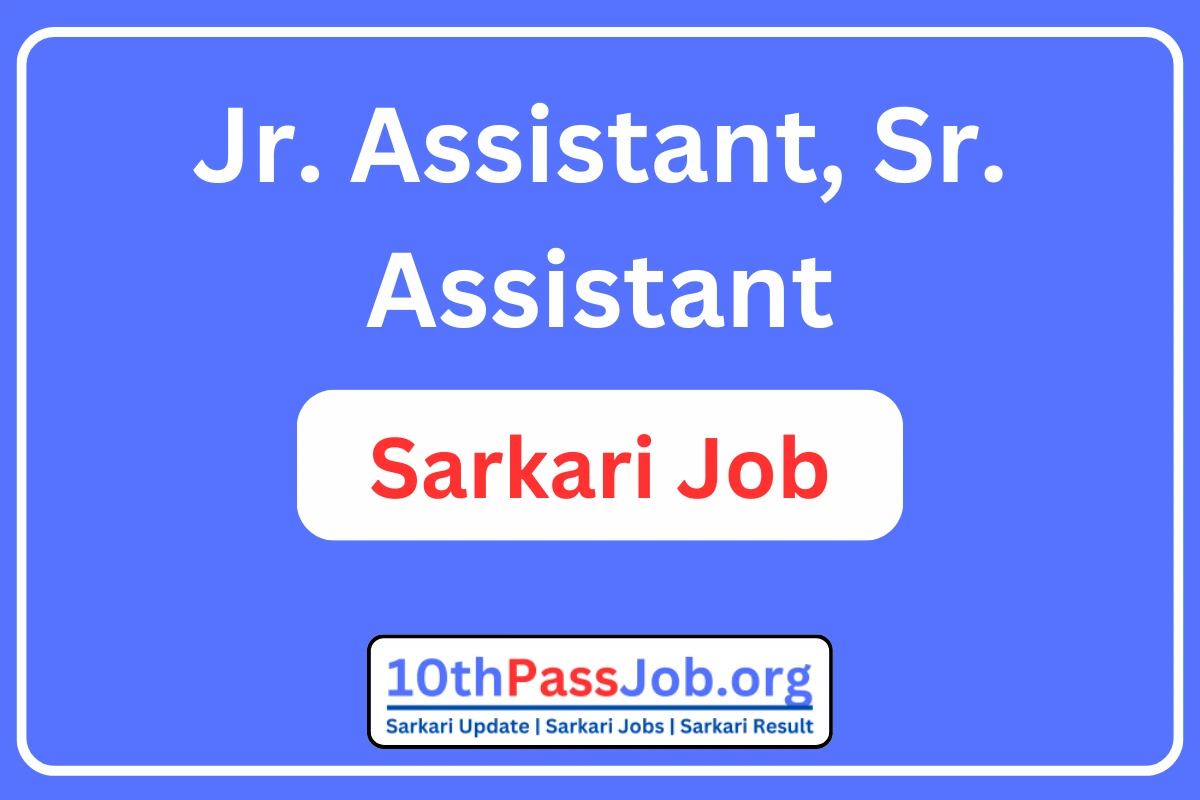 Jr. Assistant, Sr. Assistant Sarkari Job 2024