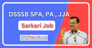 DSSSB SPA, PA , JJA Sarkari Job 2024