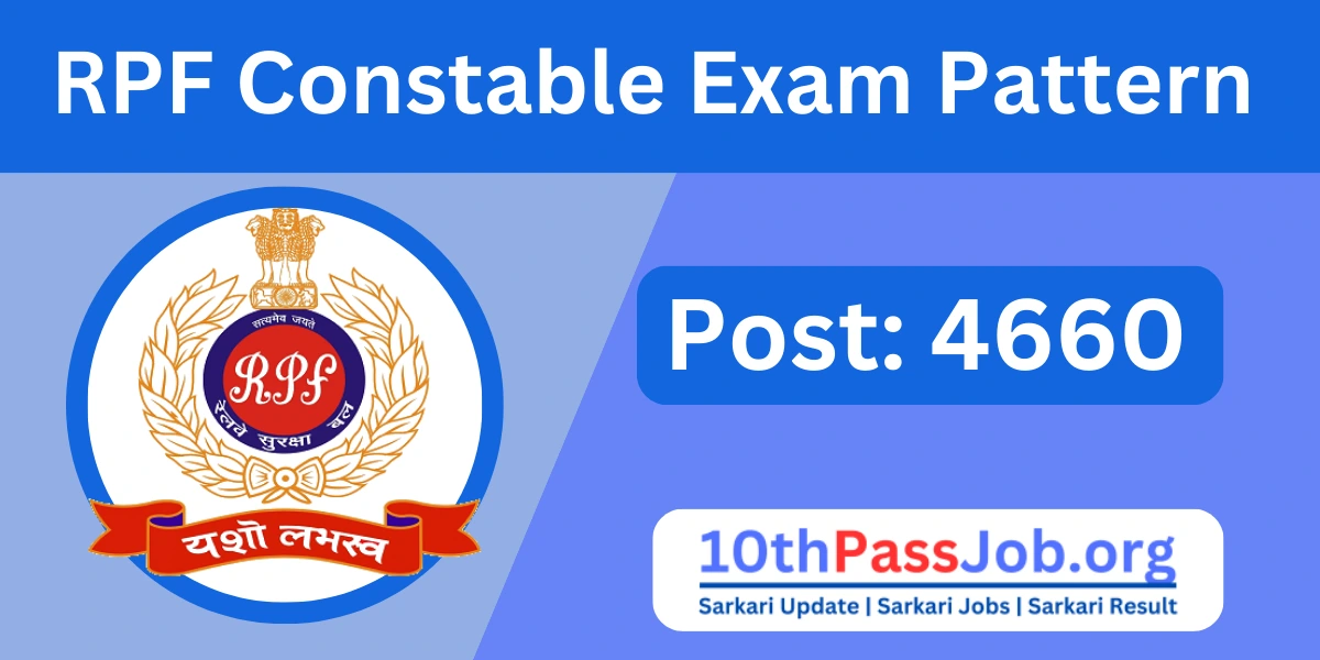 RPF Constable Exam Pattern 2024: