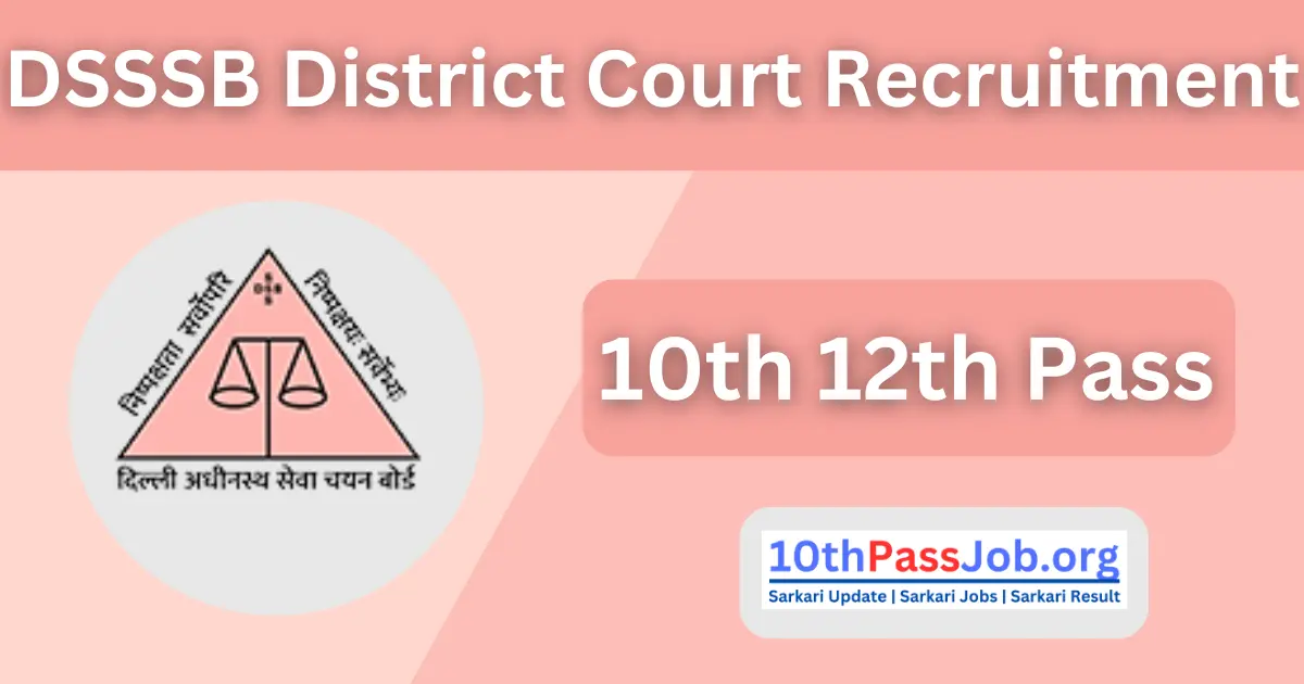 DSSSB Delhi District Court Recruitment 2024